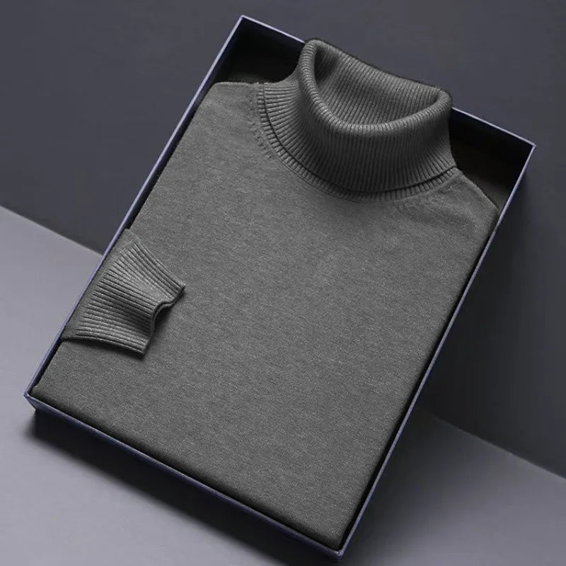 Herren Rollkragen Pullover Sweatshirt Leichter Pulli Sweater Shirt Langarmshirt