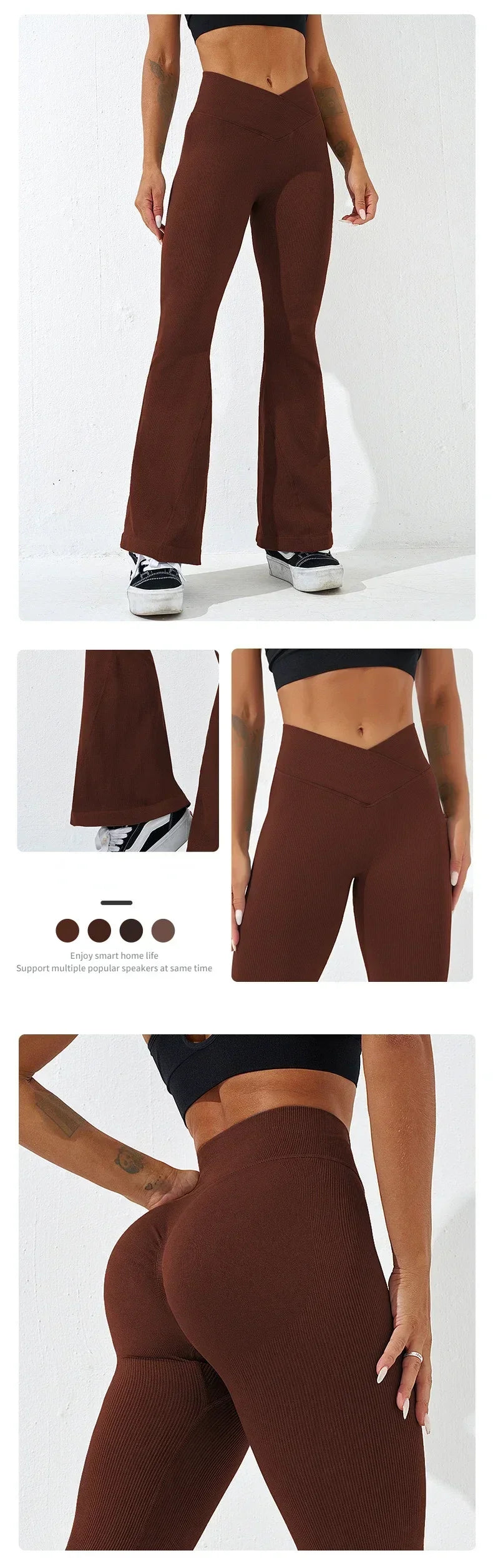 Sexy Schlank Ausgestelltes Hosen Kreuz Taille Legging Frauen Nahtlose Gym Laufen Radfahren Stricken Yoga Stretch Butt Lift Hohe Taille Hosen