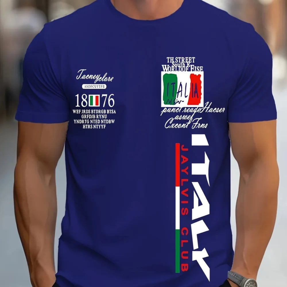Männer T-Shirt Italien Herrenmode Sport Shirts Hemd Streetwear Spandex Tank Top
