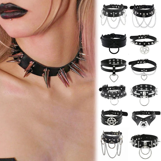 Sexy Halsband Harness Kette BH Gürtel  Punk Goth Frauen Bdsm Bondage Chocker