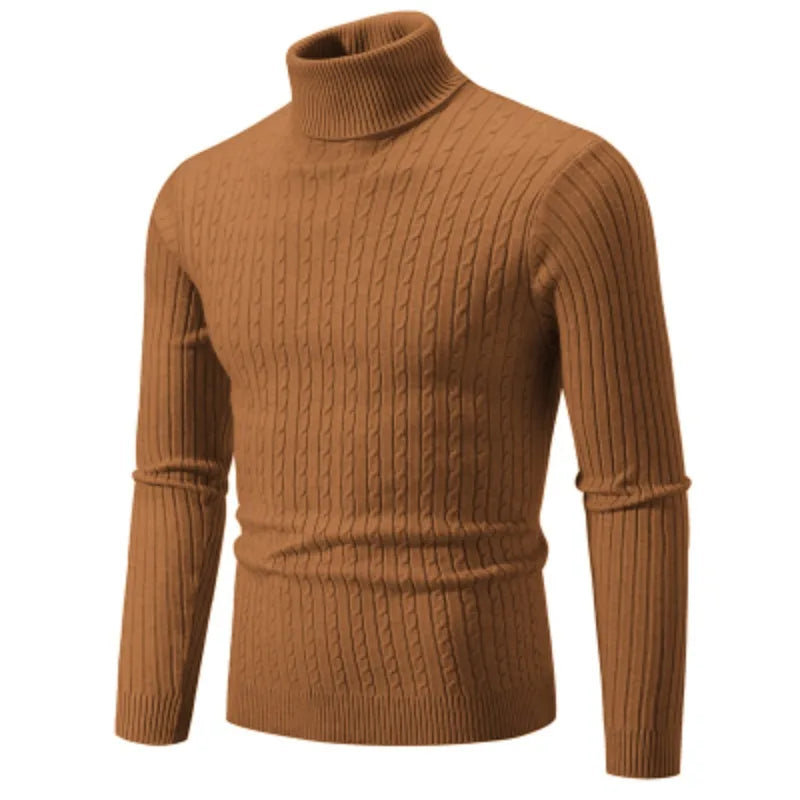 Herren Rollkragen Pullover Sweatshirt Pulli Zipper Sweater Shirt Langarmshirt