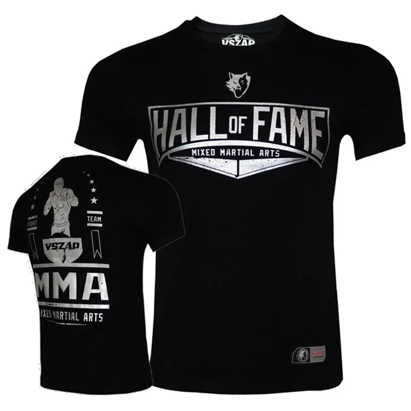 Herren Fashion Muay Thai Boxing T-Shirt Rundhals Unisex Sommer Streetwear