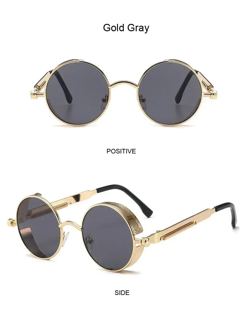 Damen Sonnenbrille Luxus Modische runde Herren Brille Vintage UV400
