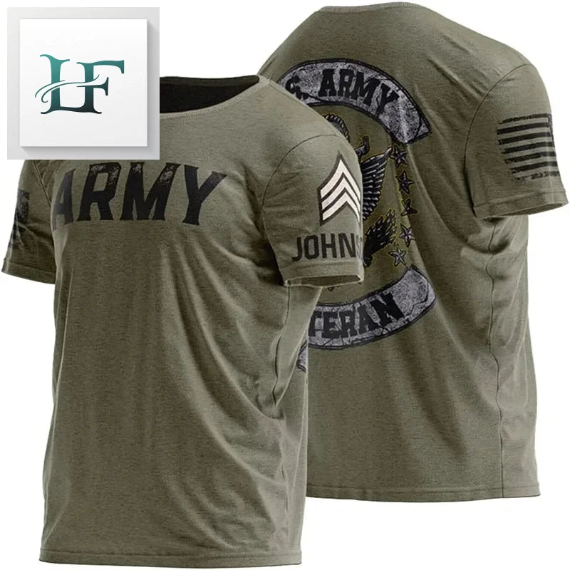 Maglietta mimetica da uomo dell'esercito americano T-Shirt Manica Corta Camicia