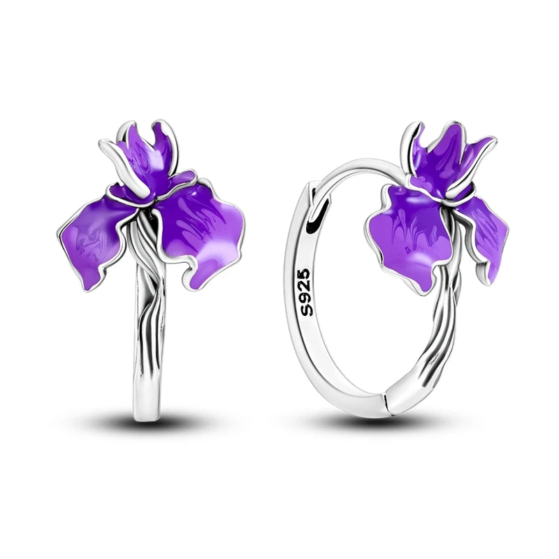 Orecchini a Cerchio in Argento 925 Sterling con Zirconi | Creole Brillantini
