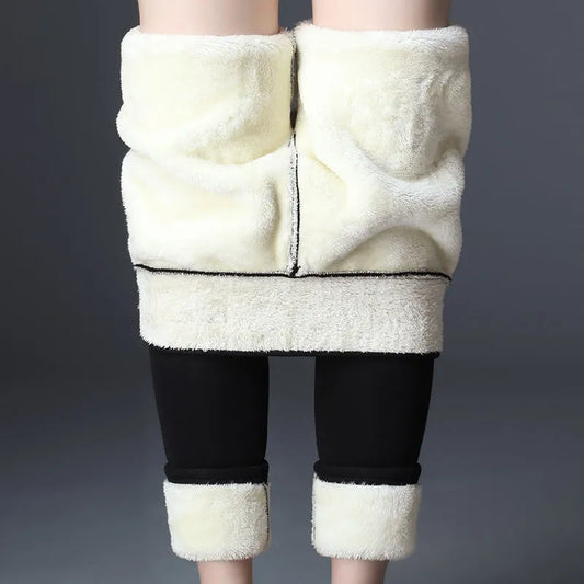 Frauen Winter Warm Thermo Hose Innenfleece Strumpfhose Blickdicht Hosen Leggins
