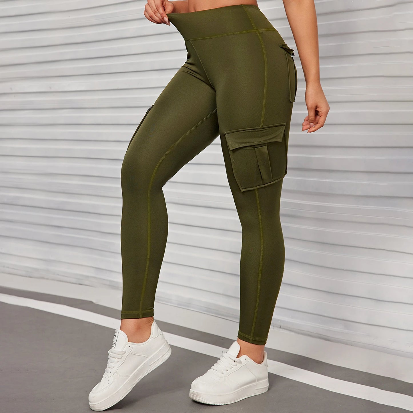 Leggins Donna Push up Vita Alta Pantaloni Sportivi Fitness Yoga Palestra Tuta