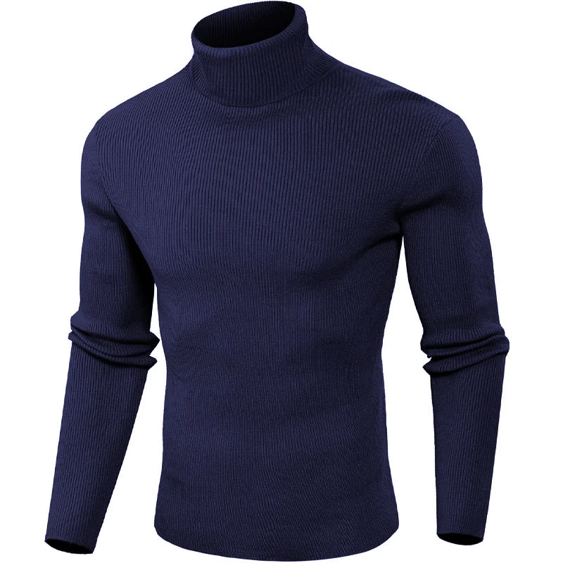 Herren Rollkragen Pullover Sweatshirt Leichter Pulli Sweater Shirt Langarmshirt
