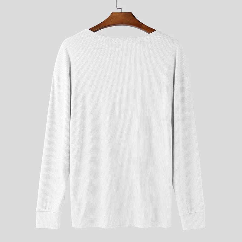 Herren Pullover Sweatshirt Leichter Pulli Sweater Langarm Shirt Strickpullover