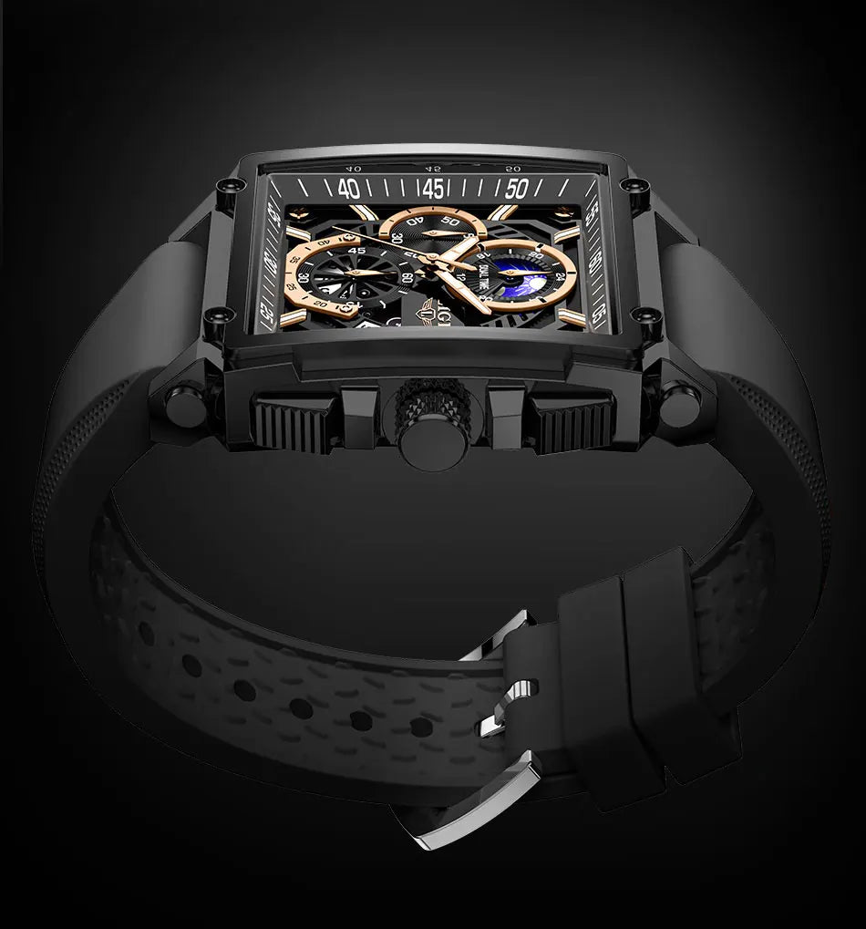 Orologio Uomo Quarzo Acciaio Inossidabile Orologio digitale Cronografo sportivo