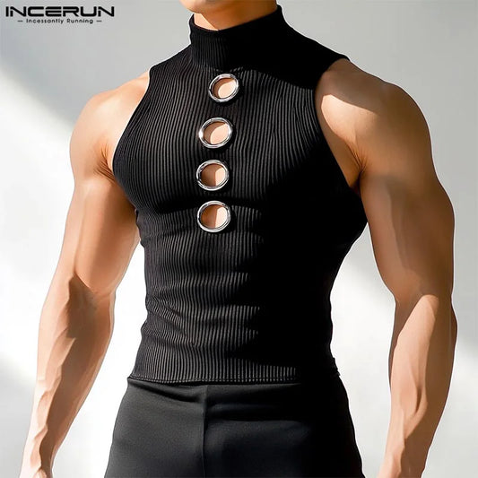Herren Oberteil Ärmellos Tank Top Sexy Shirt Clubwear Muskel T-Shirt Unterhemd