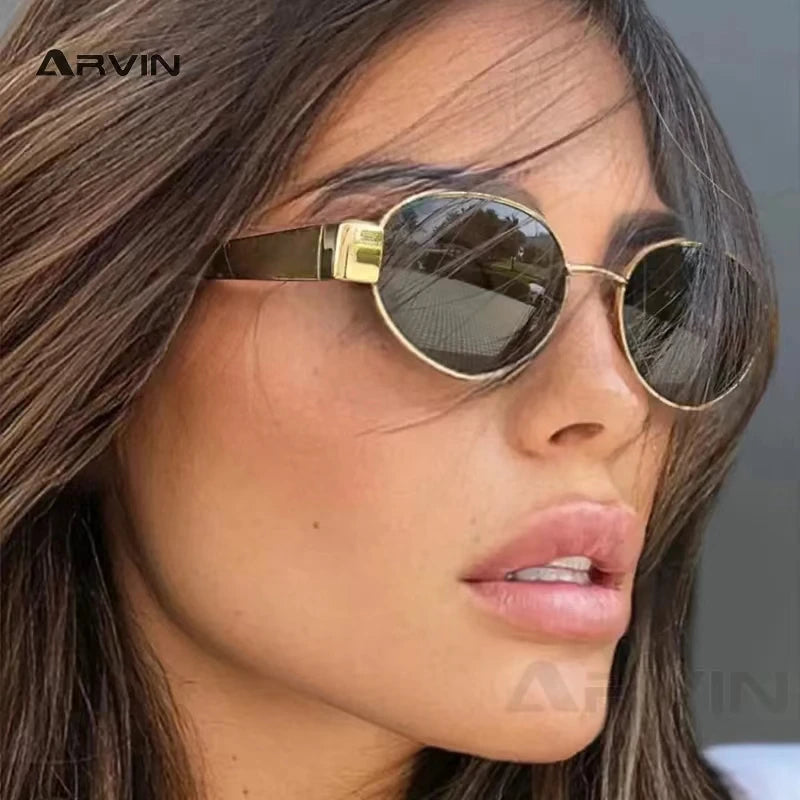 Damen Sonnenbrille Designer Luxus Brille Hexagon Gläser Vintage Piloten-Brille