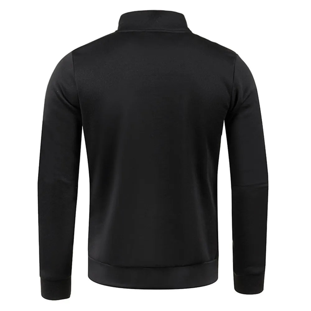Männer Pullover Sweatshirt Pulli Zipper Sweater Rundkragen Shirt Langarmshirt
