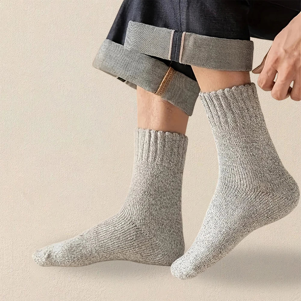 5 Paar Herren Wintersocken Socken Merinowolle Norweger Wollsocken Größe 38-45