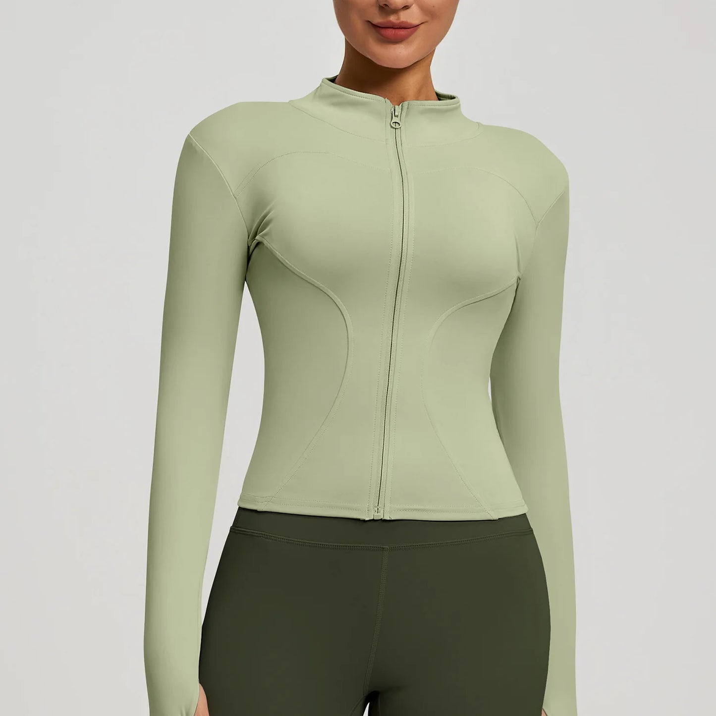 Damen kurze Sportjacke Sweatshirt Fitness Gym Jacke Yogajacke Yoga Sportswear
