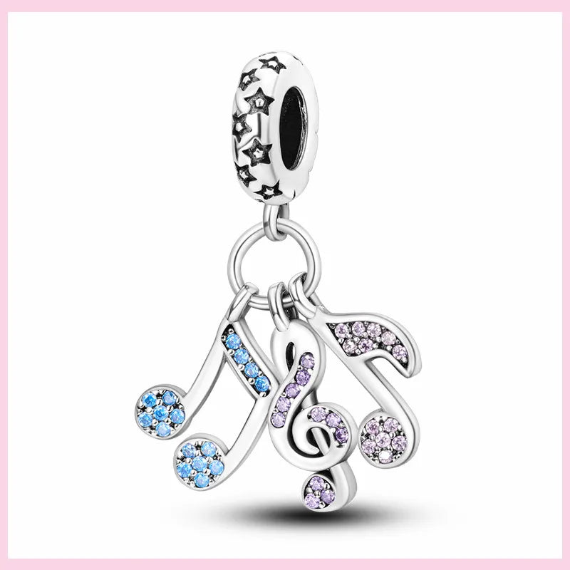 Charms Anhänger 925er Sterling Silber Armband Muranoglasperlen Damen Glas Beads