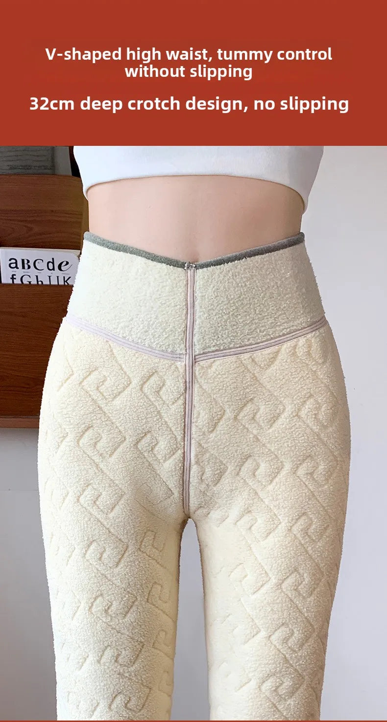 Frauen Hose Winter Leggins Warm Thermohose Innenfleece Leggings Strumpfhose
