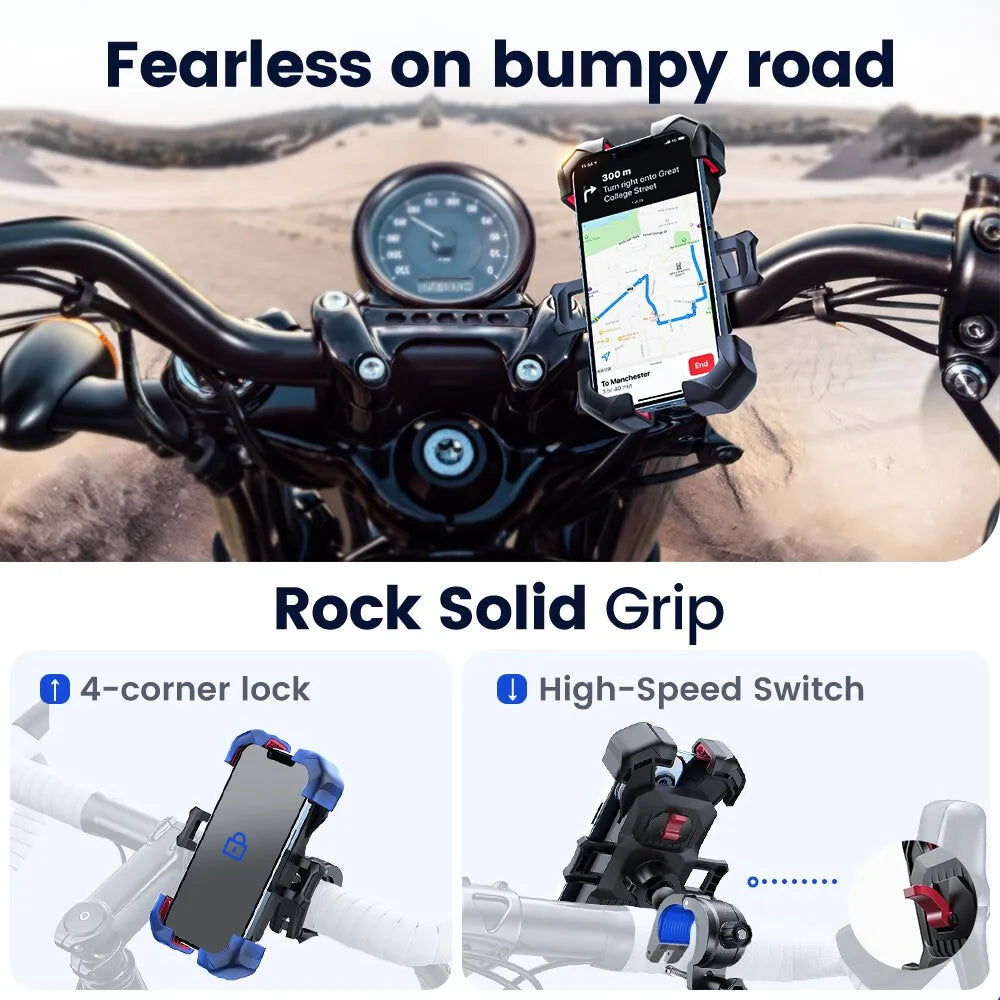 Fahrrad Handy Halterung Motorrad Lenker Roller Smartphone Halter 360°