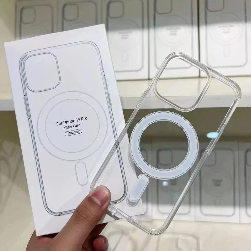 Custodia Cover Magsafe cellulare per iPhone 13 14 15 16 pro max Silicone Bumper