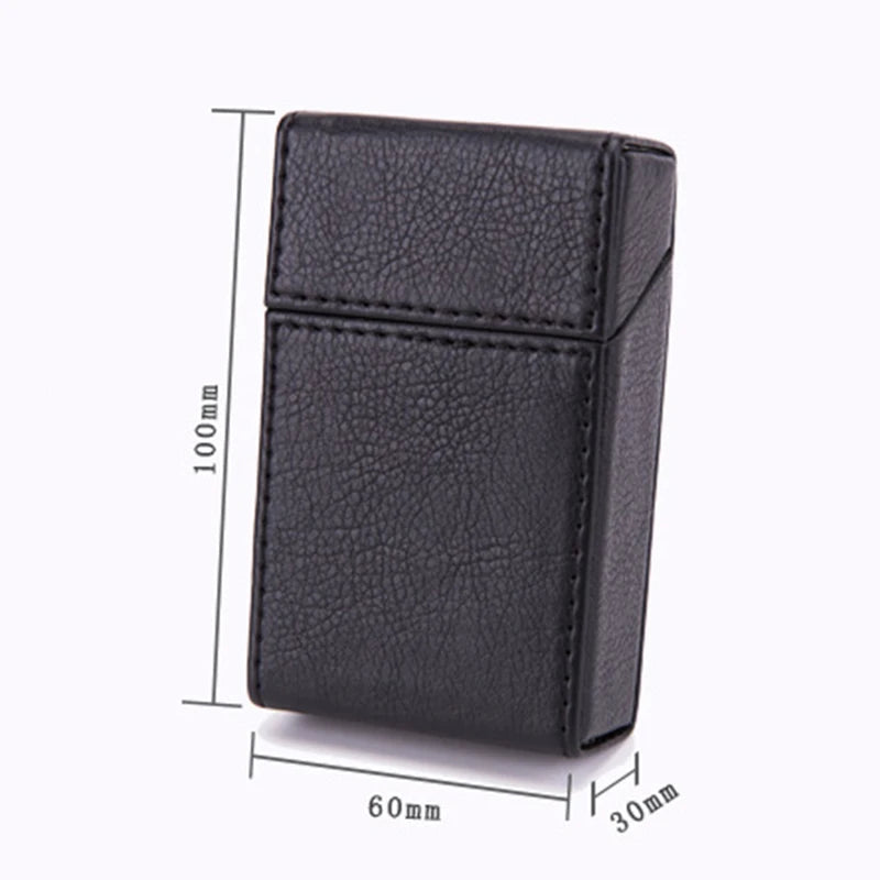 Zigarettenetui Etui 20 Zigaretten Dose Metall Box Mini Kunst Leder Gadgets