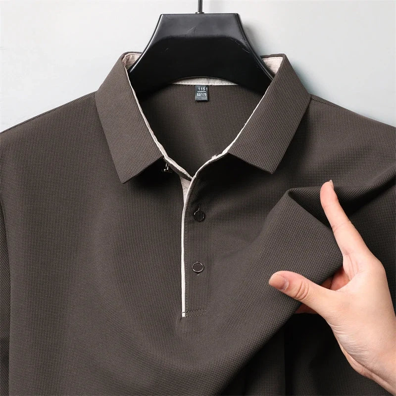 Herren Poloshirt POLO Shirt T-Shirt Langarm Zipper Hemd Fashion Polohemd Top NEU