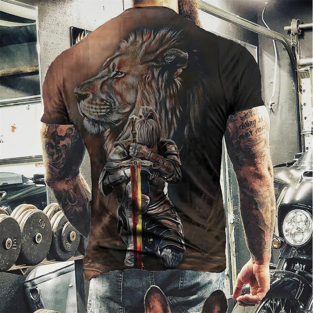 Fashion Herren Horror Skull 3D T-Shirt Rundhals Unisex Sommer Streetwear