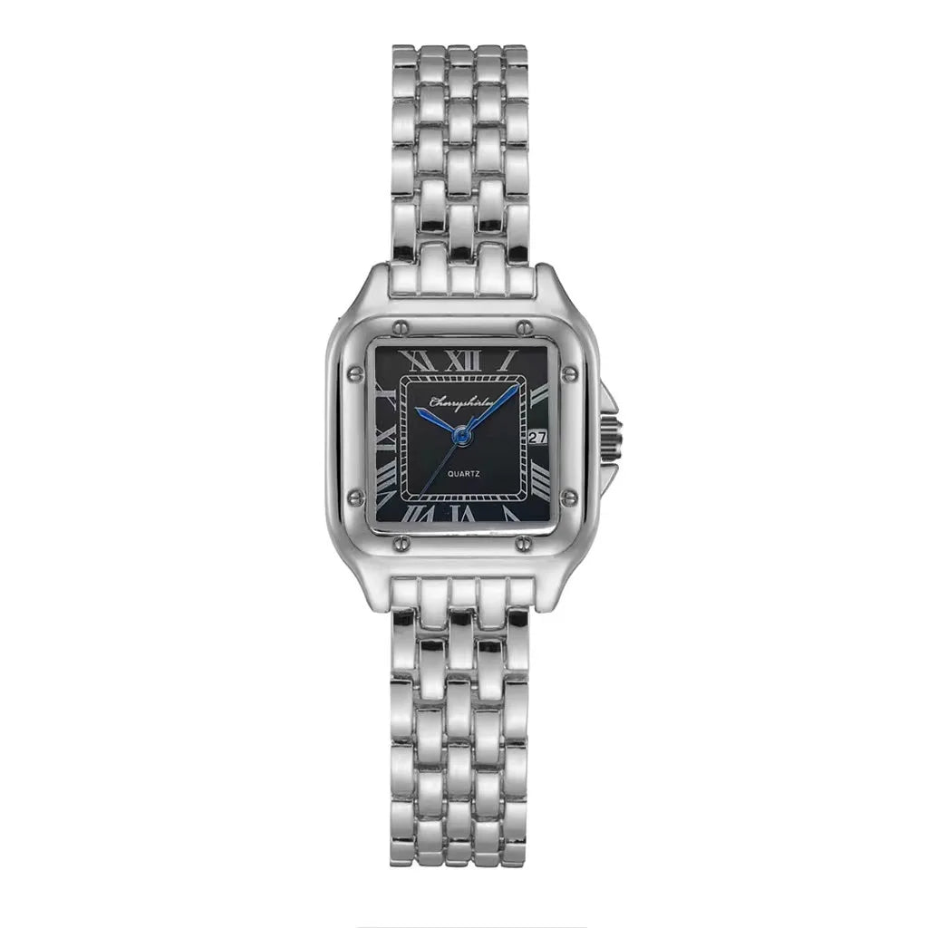 Damen Armbanduhr Armband Uhren Luxus Quarz Uhr Silber Gold Business Quarzuhr