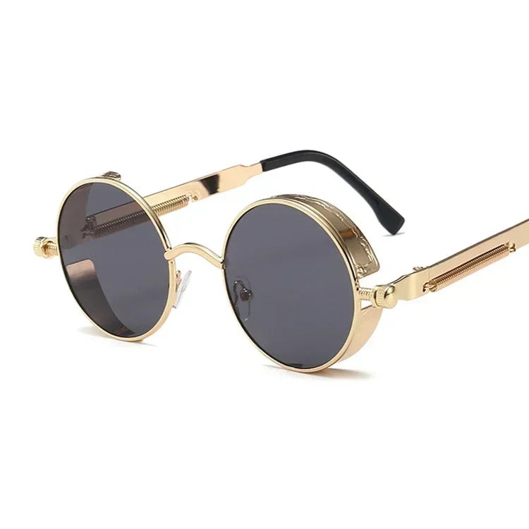 Damen Sonnenbrille Luxus Modische runde Herren Brille Vintage UV400