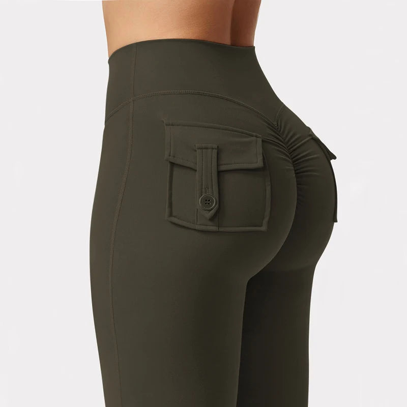 Leggins Donna Push up Vita Alta Pantaloni Sportivi Fitness Yoga Palestra Tuta