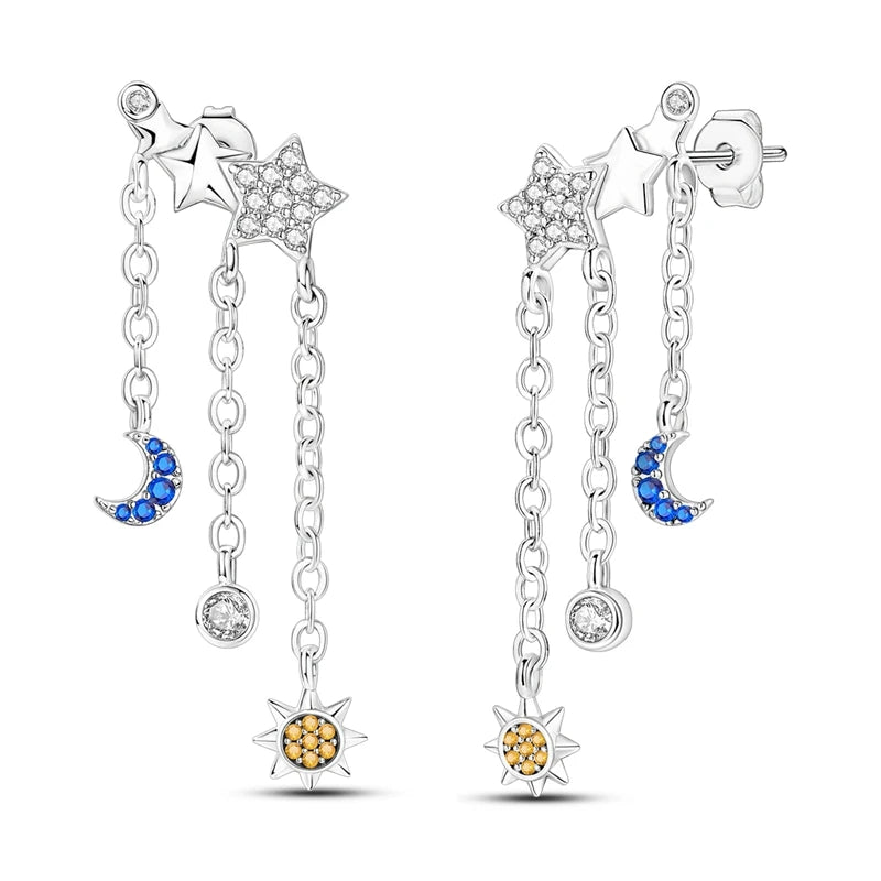 Funkelnde 925er Silber Creolen m. Zirkonia | Luxus-Qualität | Trend Ohrringe