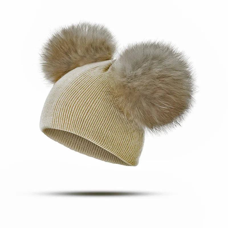 Baby Wintermütze Mädchen Jungen Kinder Strickmütze Babymütze Pudelmütze Mütze