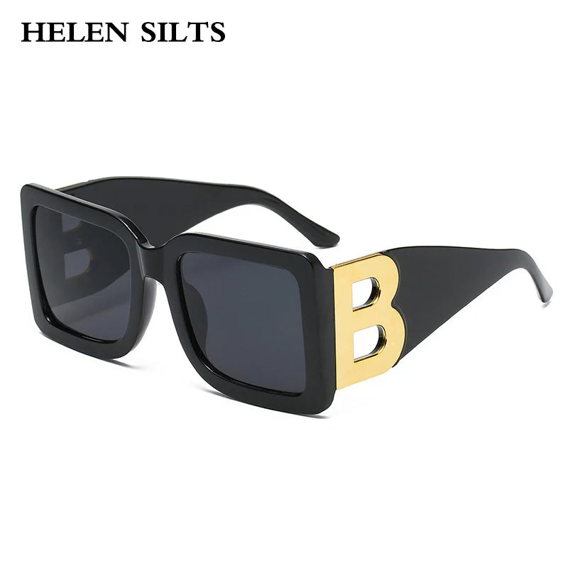 Designer Luxus Brille Sonnenbrille Damen Quadratische Übergröße Gläser Vintage