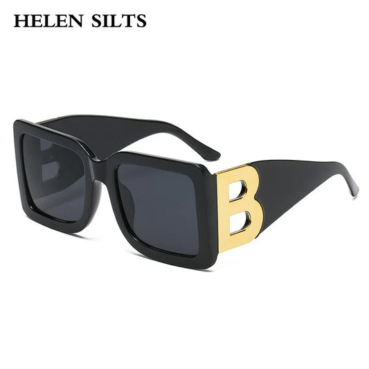 Designer Luxus Brille Sonnenbrille Damen Quadratische Übergröße Gläser Vintage