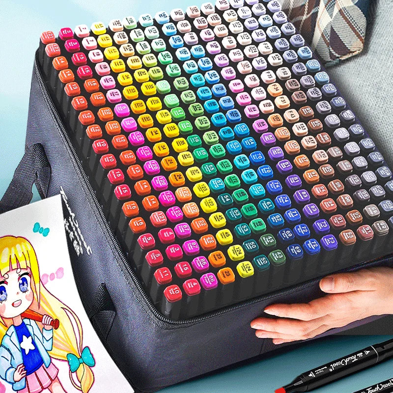 24-80 Farben Kunst Stifte Acrylstifte Permanent Marker Filzstifte Buntstifte