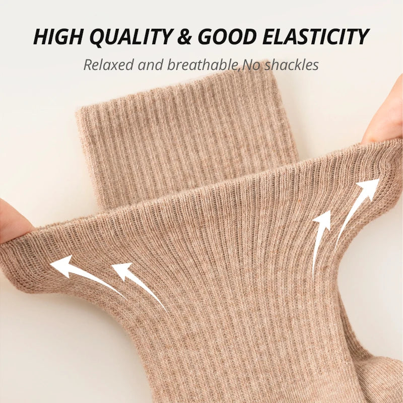 5 Paar Herren Business Socken aus Baumwolle Atmungsaktives Füßlinge Größe 38-45