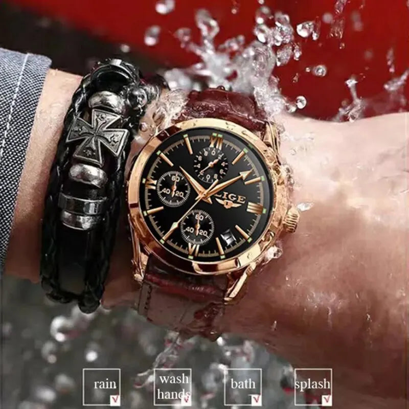 Herren Armbanduhr Digital Uhr Silber Edelstahl LED Quarzuhr Luxus Chronograph