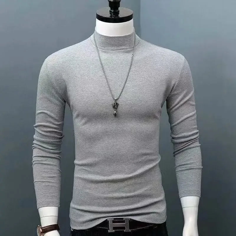 Herren Rollkragen Pullover Sweatshirt Leichter Pulli Sweater Shirt Langarmshirt