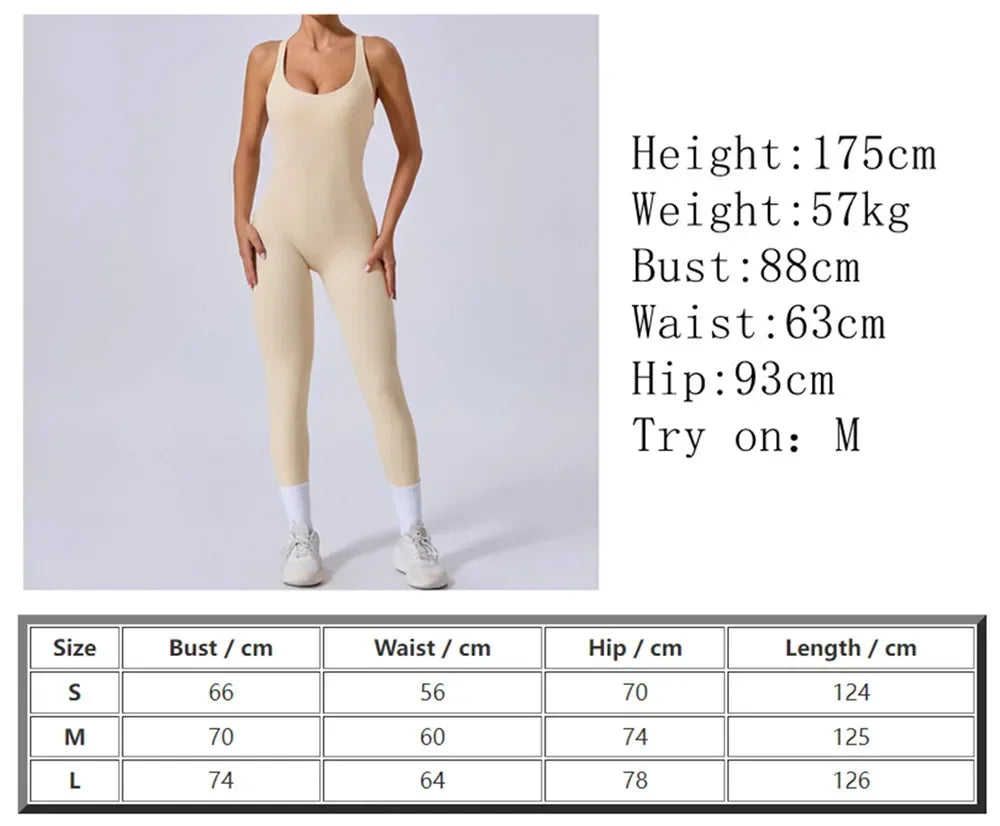 Tuta intera Sportiva Donna Rompers Pantaloni Yoga Palestra Sexy Jumpsuit Tutina