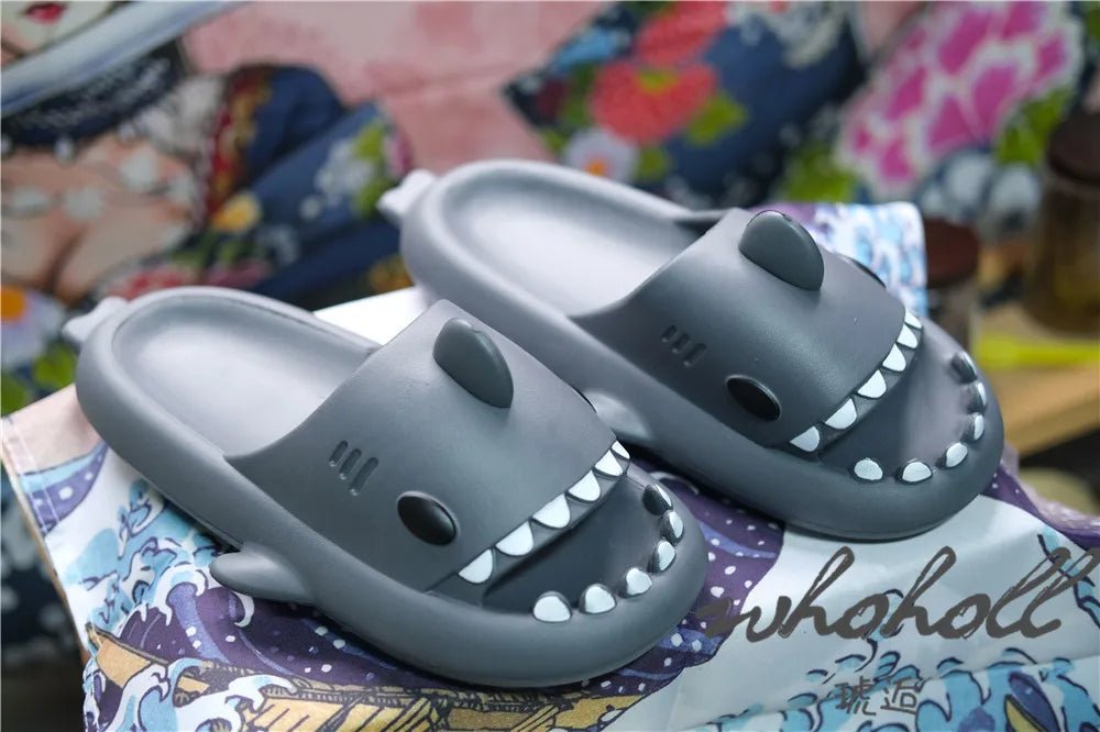 Shark Slippers Badelatschen Frauen Hausschuhe Anti-Rutsch Flip Flops Sandalen