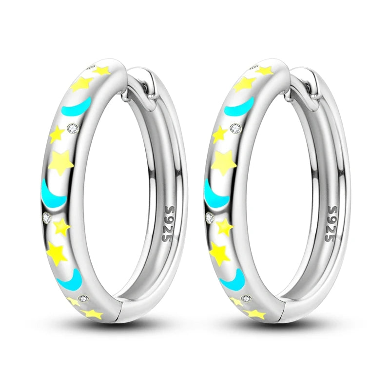 Creolen 925 Silber Ohrringe Zirkonia | Hypoallergen | Luxus Ohrstecker Geschenk