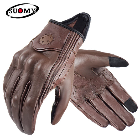 Motorradhandschuhe mit Knöchelprotektor Herren Motorrad Handschuhe Touchscreen