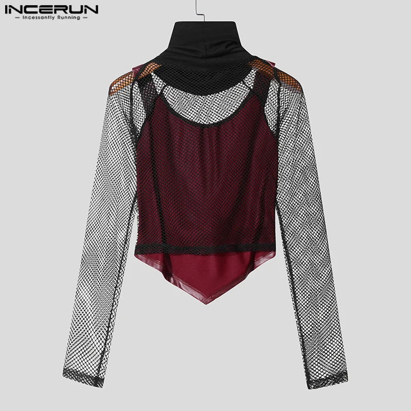Maglietta Uomo Shirt T-Shirt Canottiera Camicia Maglia Sexy Body Trasparente Top