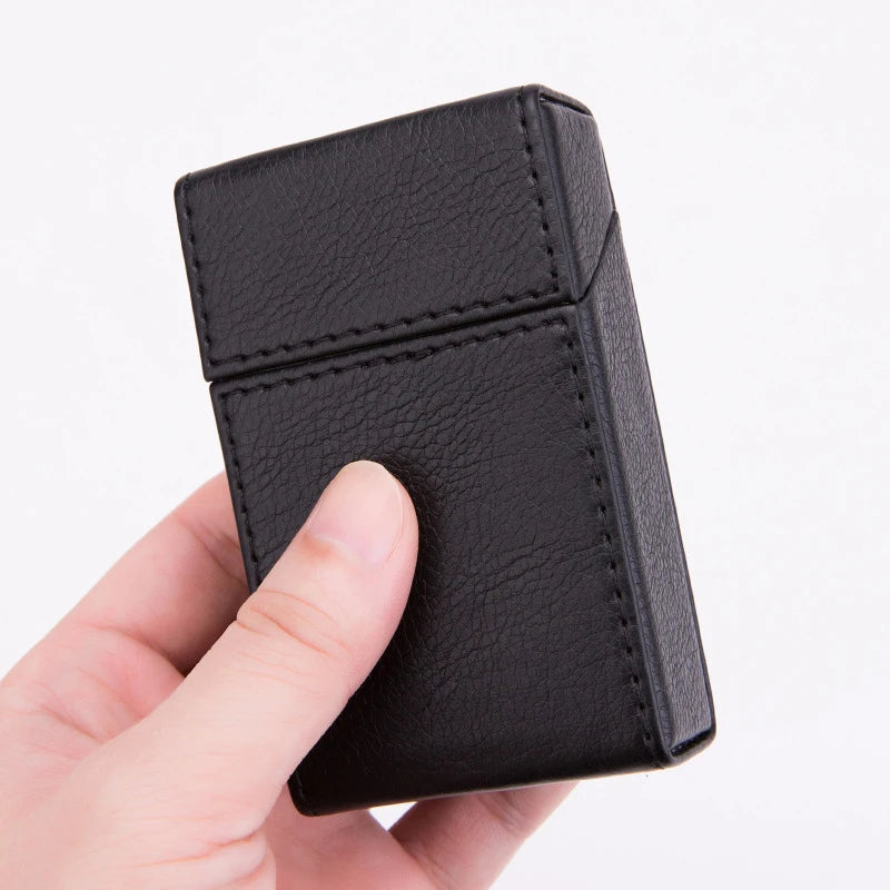 Zigarettenetui Etui 20 Zigaretten Dose Metall Box Mini Kunst Leder Gadgets