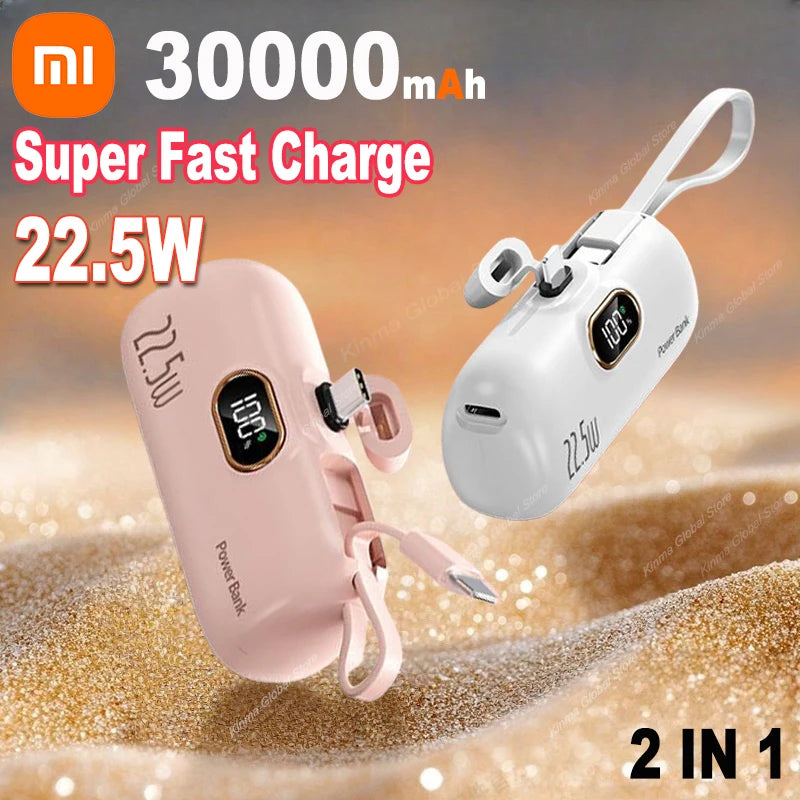 POWER BANK UNIVERSALE 300000mAh BATTERIA ESTERNA 2 USB 1 MICRO USB 1 TYPE-C