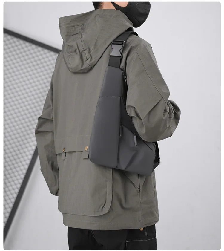 Borsa da petto Zaino Monospalla Marsupio Per Uomo Borsello Moto Fondina
