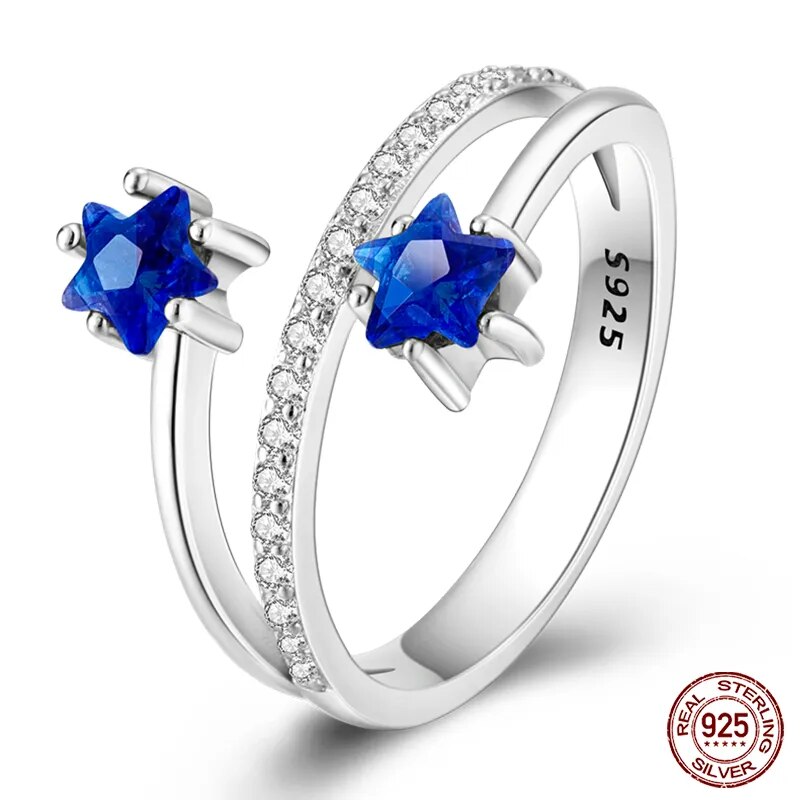 Massiv Sterling Silber 925 Ring filigran Fashion Damenring mit AAA Zirkonia