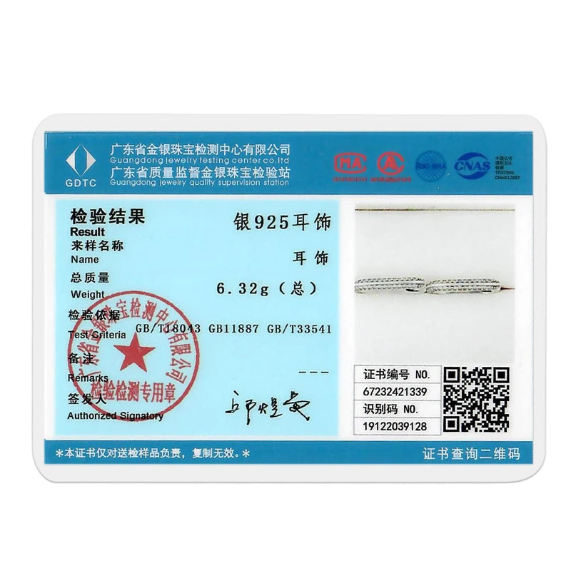Creolen 925 Silber Ohrringe Zirkonia | Hypoallergen | Luxus Ohrstecker Geschenk