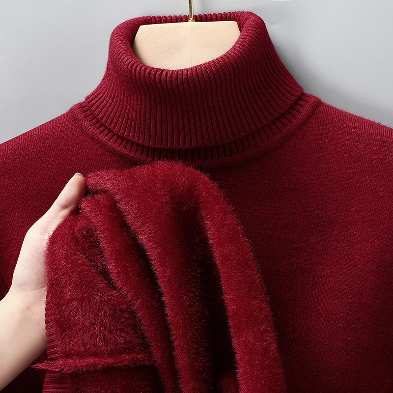 Herren Rollkragen Pullover Sweatshirt Leichter Pulli Sweater Shirt Langarmshirt