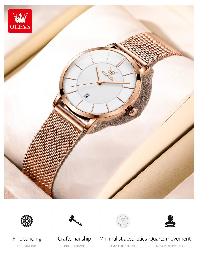 Orologio da Polso Donna Quarzo Quadrante Acciaio Inossidabile Classico Elegante