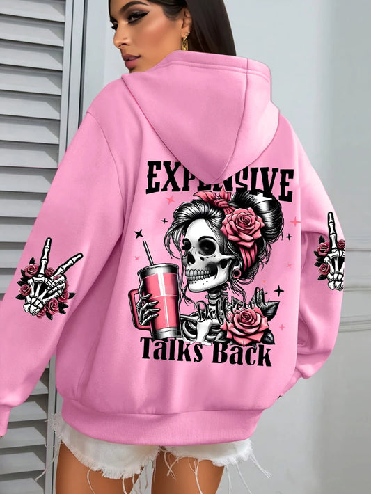 Punk Kapuzenpullover Sweatshirt Fleece Hoodie Pulli Damen Kapuzenpulli Shirt